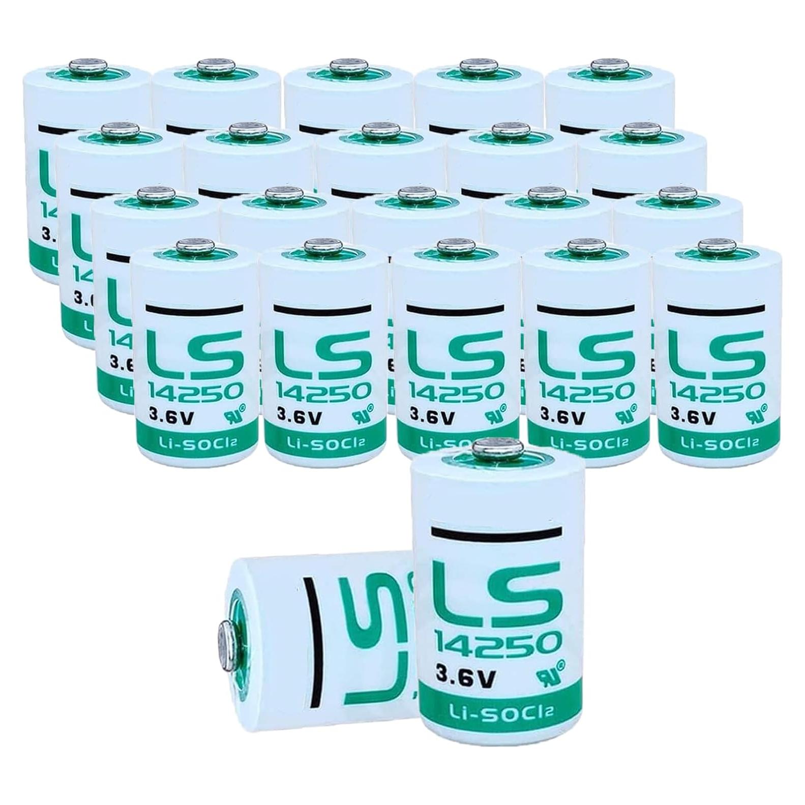 Paquete de 20 Baterías de Litio LS14250 3.6V 1200mAh MAXICHUN