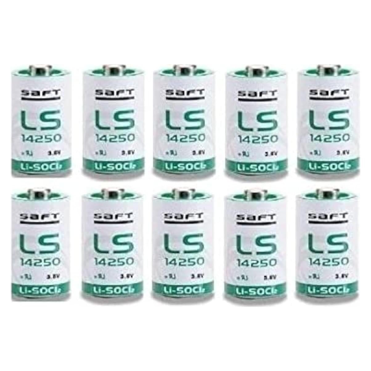 Paquete de 10 Baterías de Litio Saft LS-14250 3.6V 1100mAh