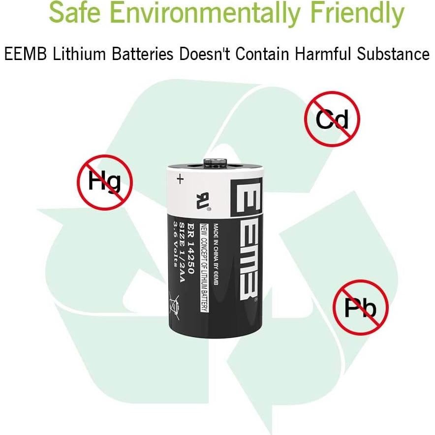 Baterías de Litio EEMB ER14250 3.6V 1200mAh Paquete de 10