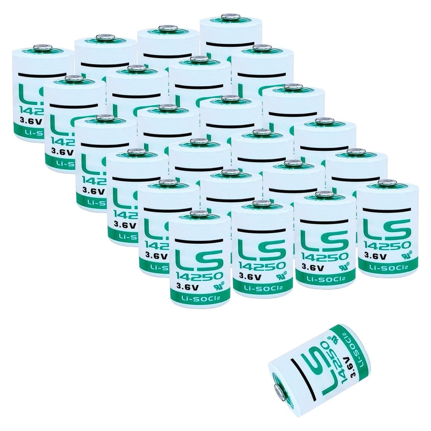 Paquete de 25 Baterías de Litio LS14250 3.6V 1200mAh