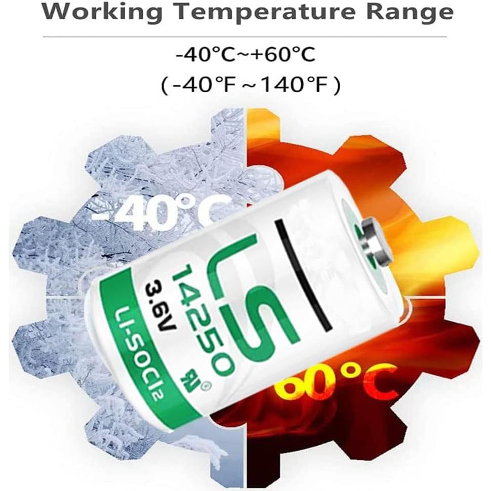 Paquete de 25 Baterías de Litio LS14250 3.6V 1200mAh