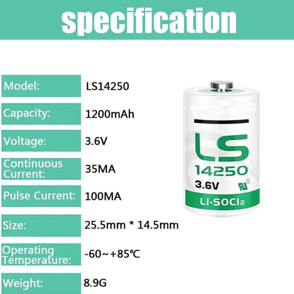 Paquete de 25 Baterías de Litio LS14250 3.6V 1200mAh