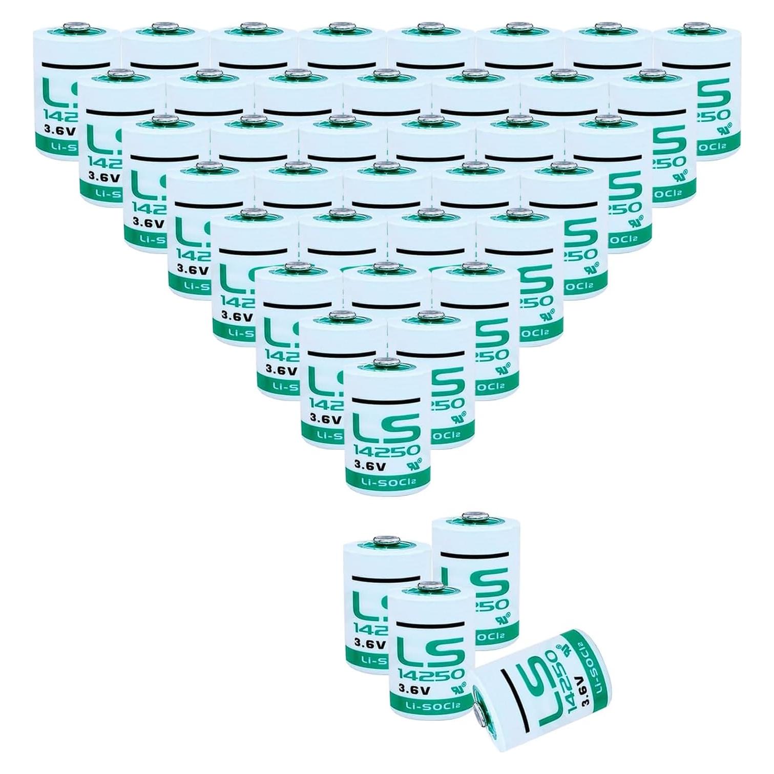 Paquete de 40 Baterías de Litio LS14250 3.6V 1200mAh