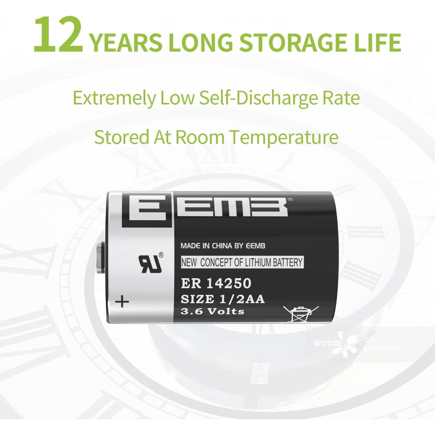 Batería de Litio EEMB ER14250 3.6V 1200mAh 1/2AA No Recargable