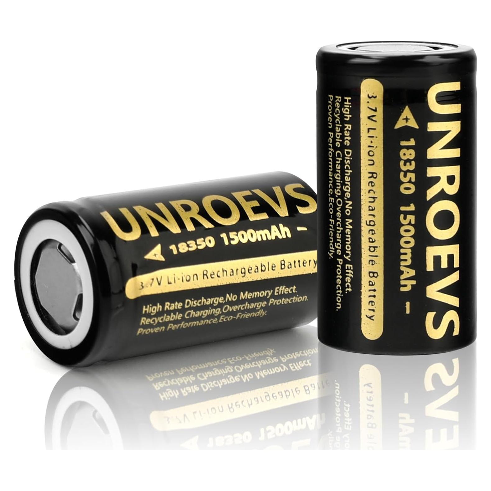 Batería Recargable 18350 UNR0EVS 3.7V 1500mAh Alta Capacidad