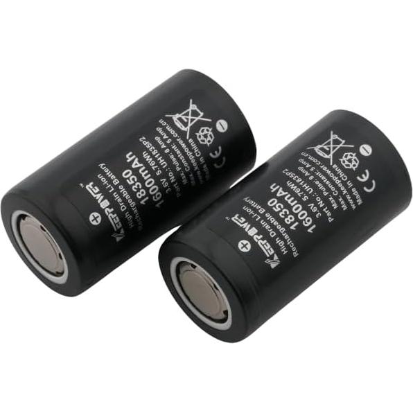 Batería recargable Keeppower IMR18350 1600mAh 3.6V (2 unidades)