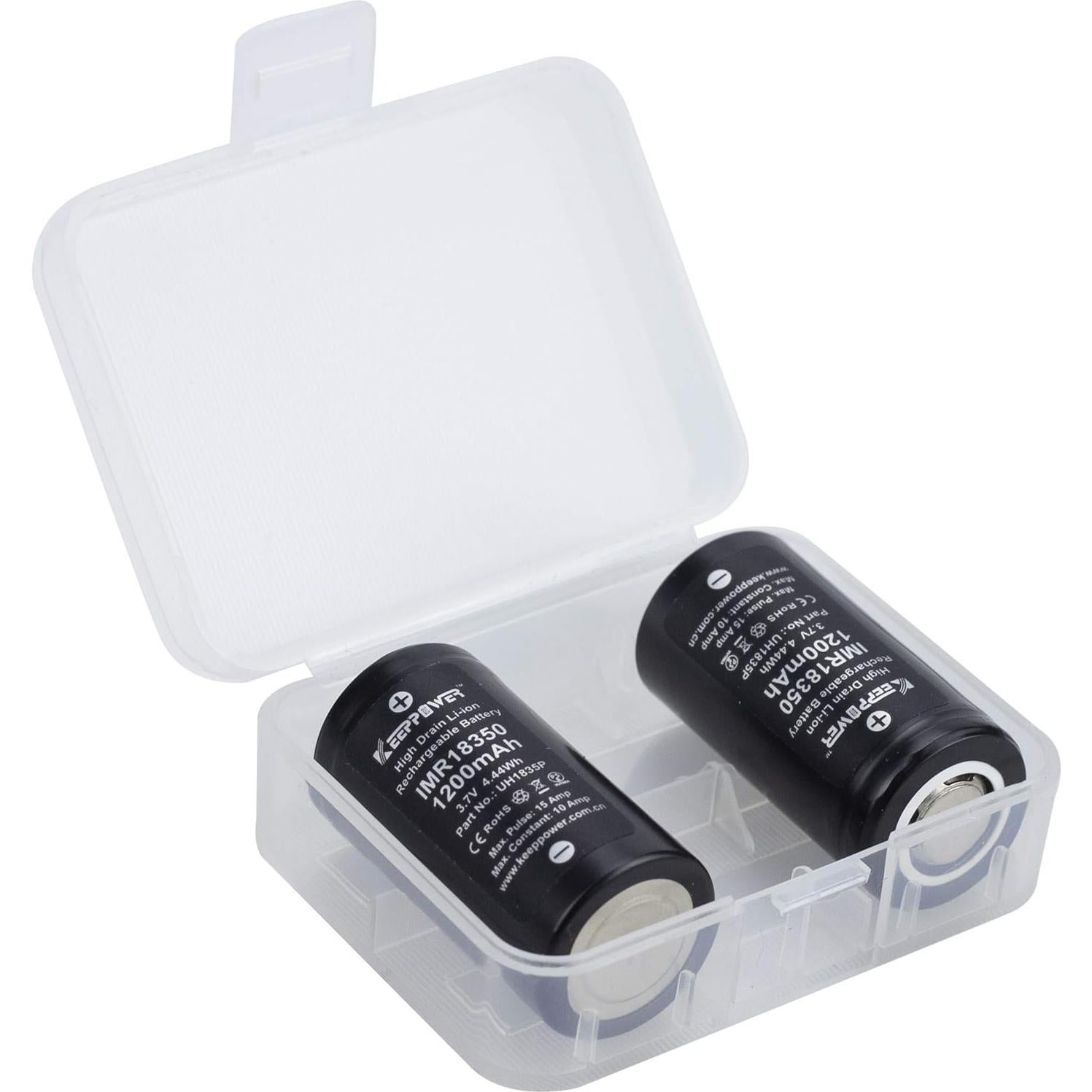 Batería de Litio Recargable Keeppower IMR18350 1200mAh 10A