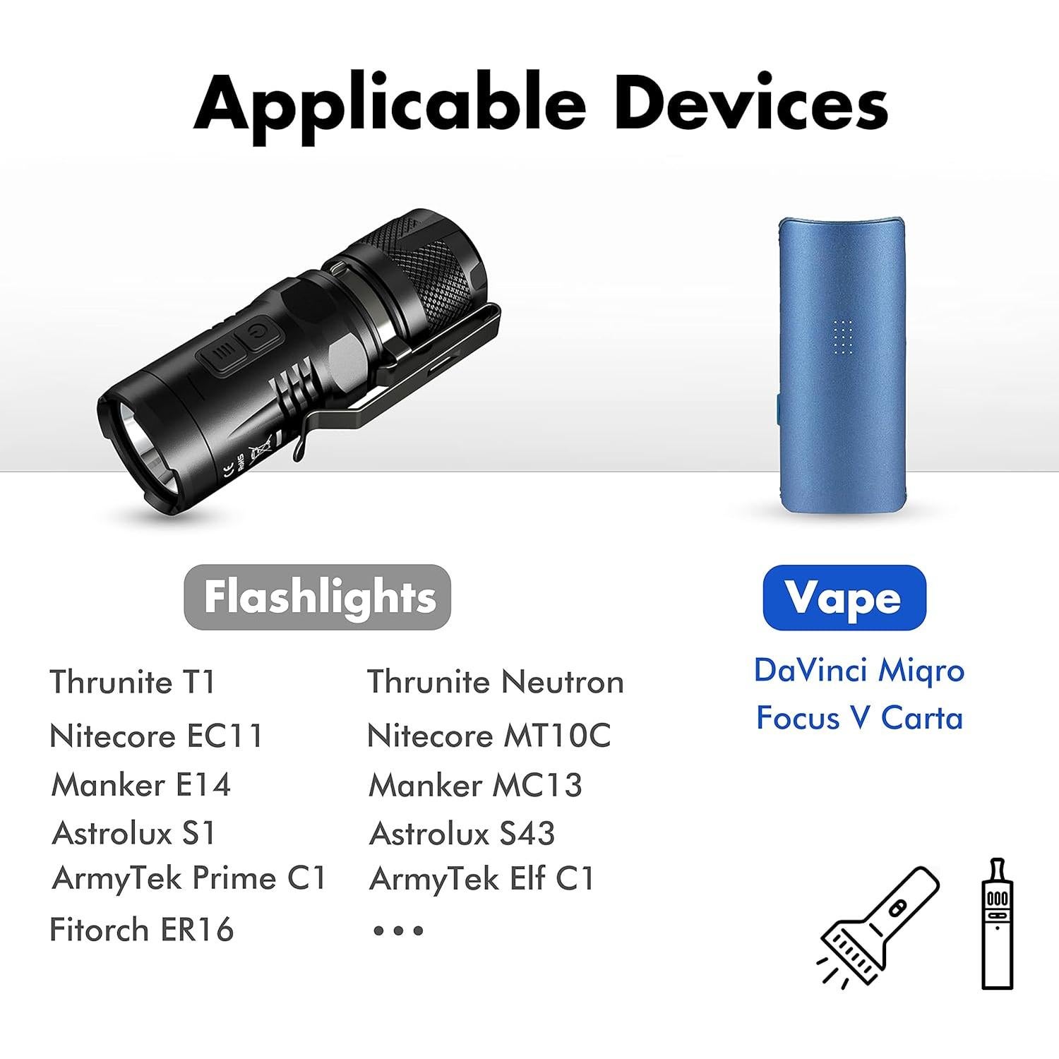 Batería de Litio Recargable Keeppower IMR18350 1200mAh 10A