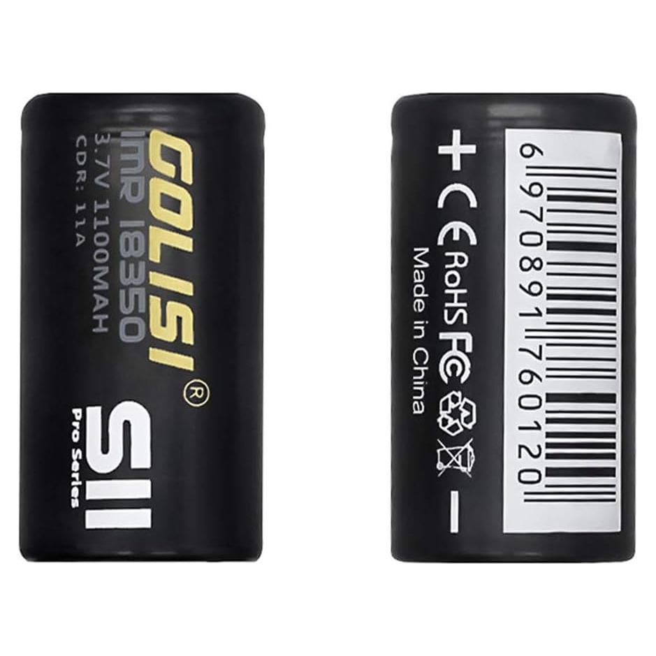 Baterías de Litio 18350 Golisi S11 1100mAh 11A - 2 Pcs