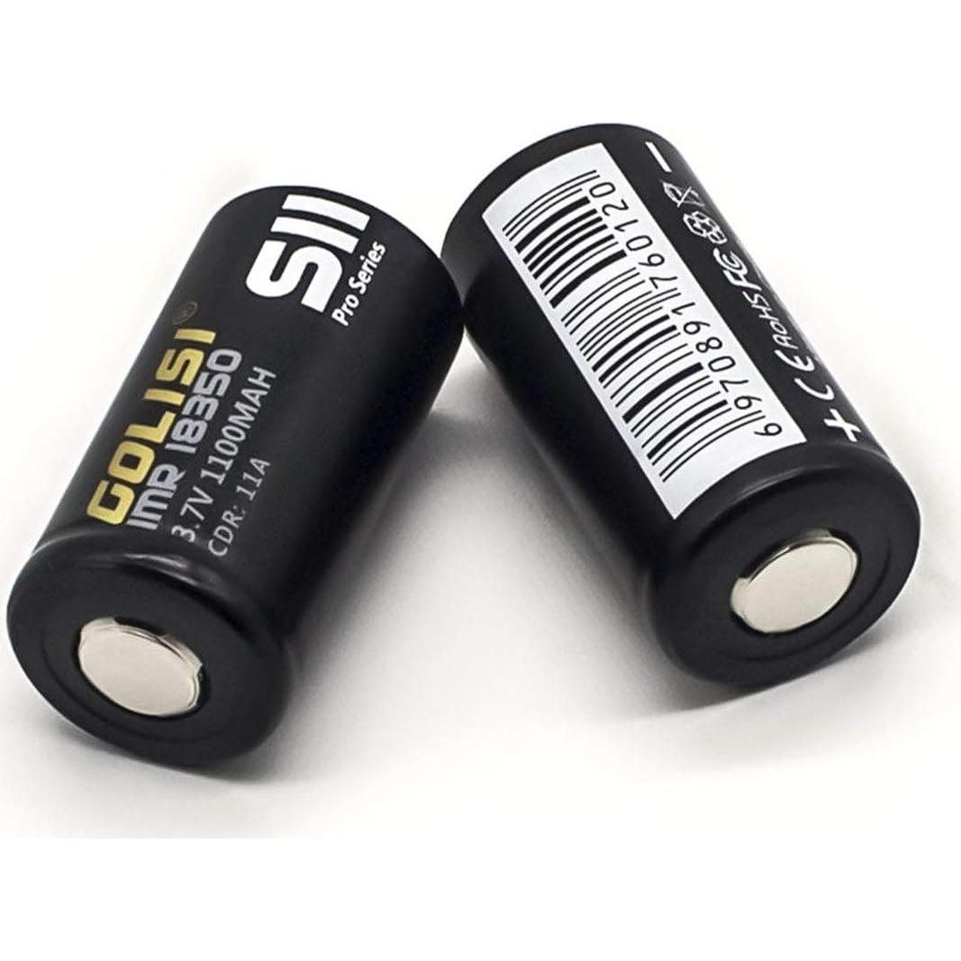 Baterías de Litio 18350 Golisi S11 1100mAh 11A - 2 Pcs