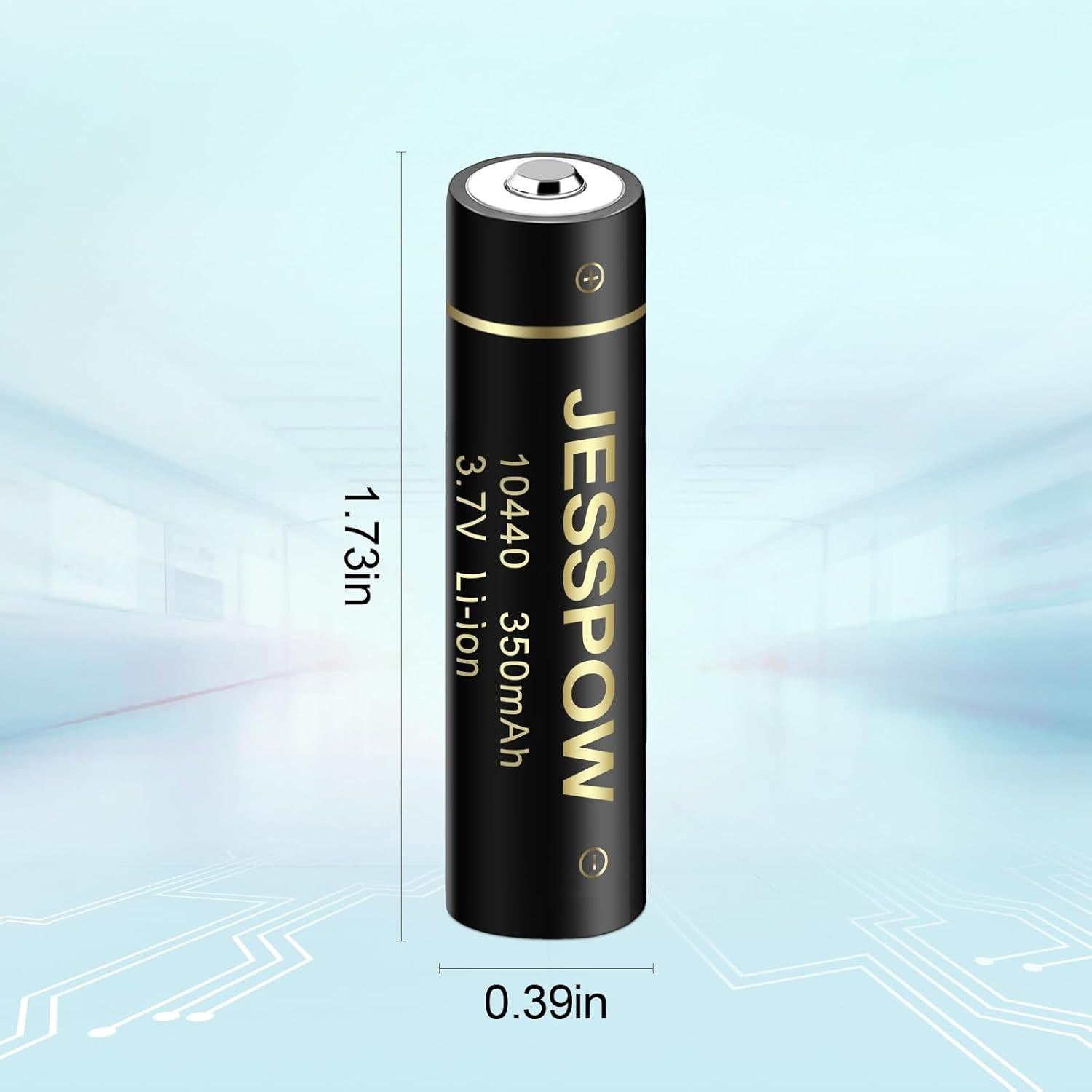 Batería Recargable JESSPOW 10440 3.7V 350mAh Paquete de 4