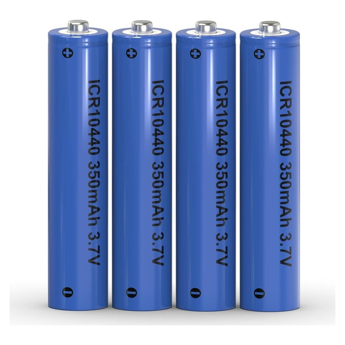 Baterías Recargables ICR 10440 350mAh 3.7V Perprokay - Paquete de 4