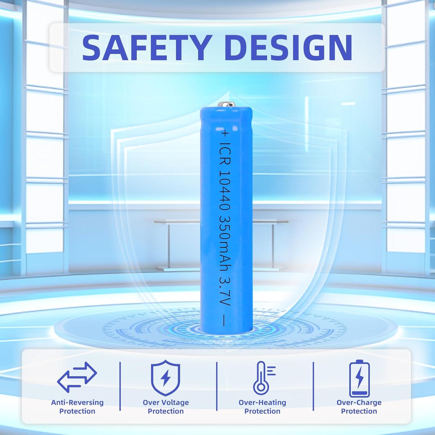 Baterías recargables 10440 Horbupa 3.7V 350mAh Paquete de 4