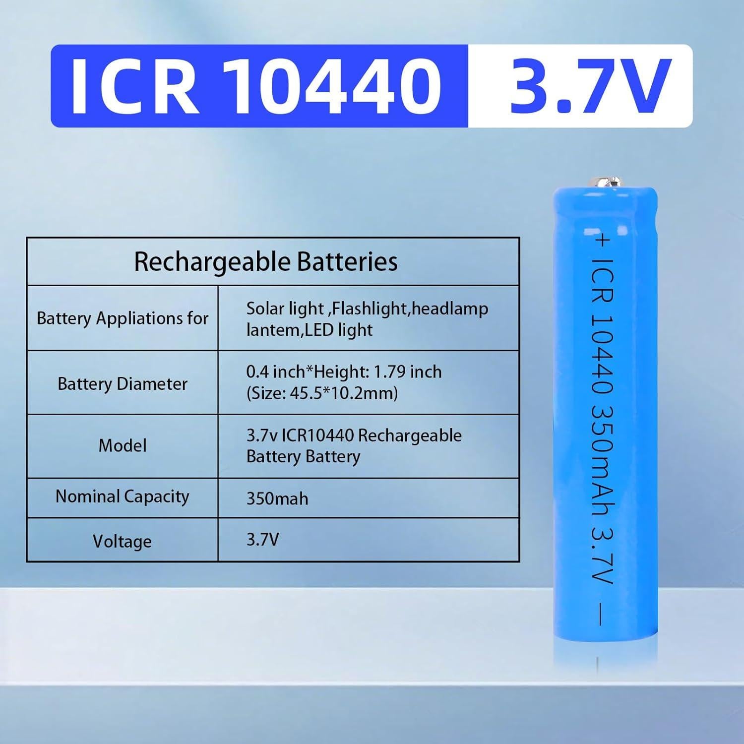 Baterías recargables 10440 Horbupa 3.7V 350mAh Paquete de 4
