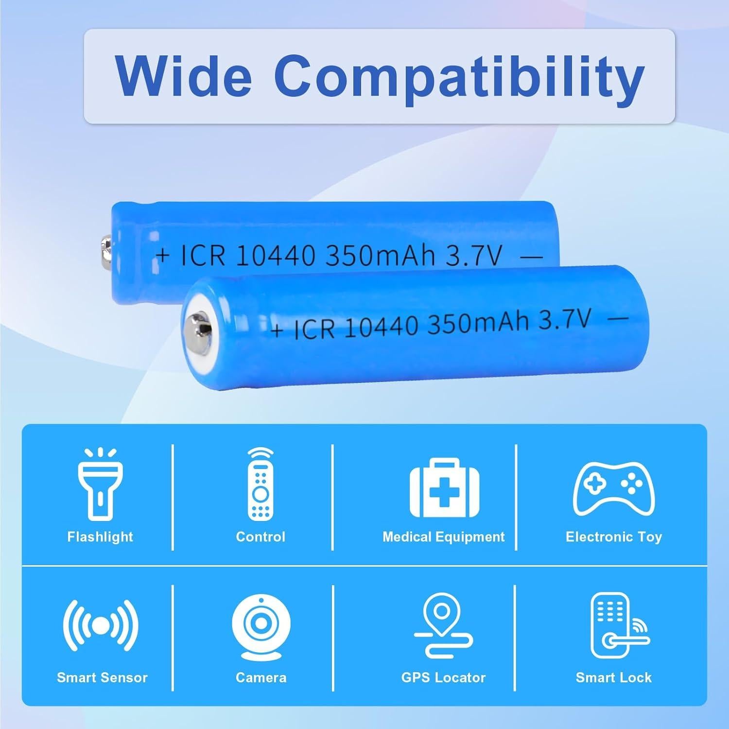 Baterías recargables 10440 Horbupa 3.7V 350mAh Paquete de 4