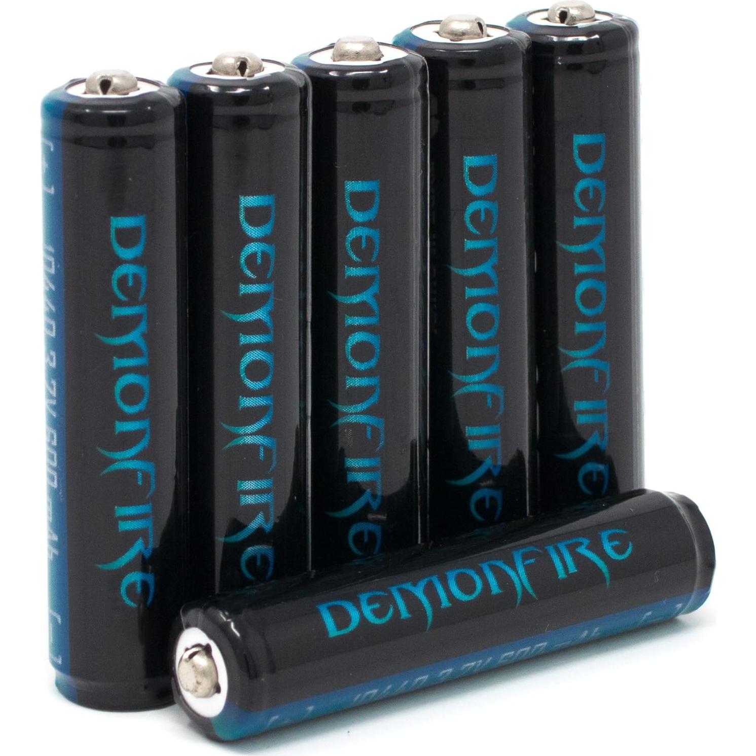 Baterías recargables 10440 Demonfire 600mAh Li-Ion (6 Pzs)