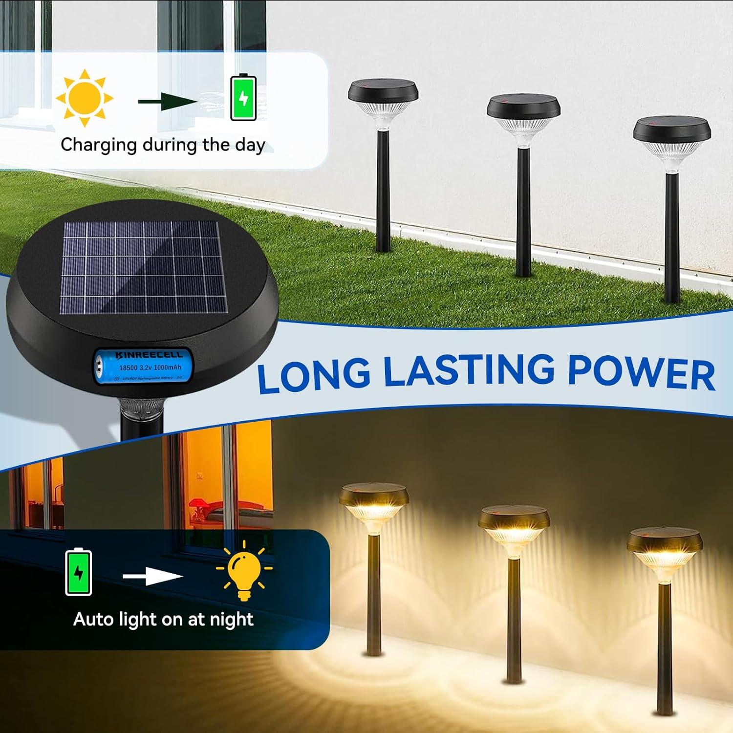 Batería Solar Recargable KINREECELL 18500 3.2V 1000mAh (2 Pcs)