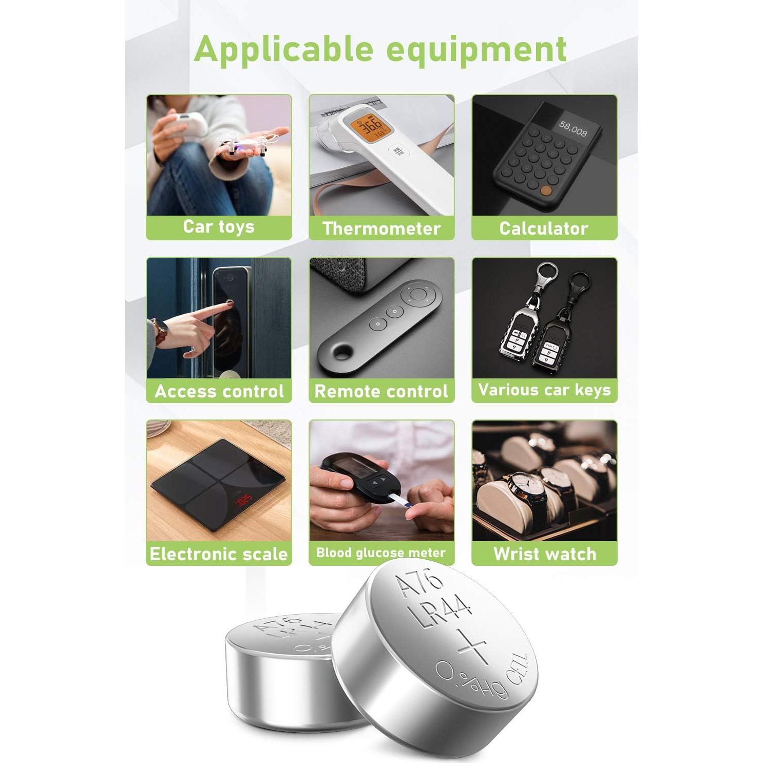 Baterías Alcalinas POWEROWL LR44 24 Piezas 1.5V Botón