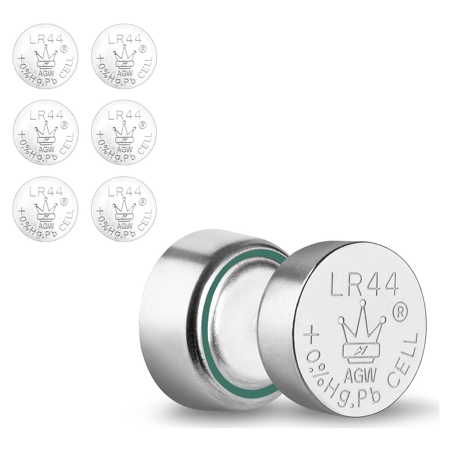 Baterías LR44 Alcalinas GUANGXI AGAWO - Paquete de 6