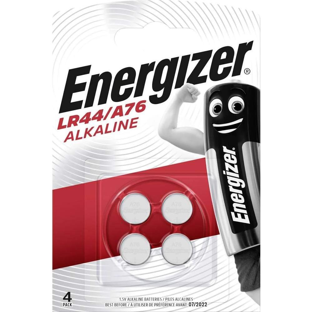 Baterías Alcalinas Energizer LR44/A76, 1.5V, Paquete de 4
