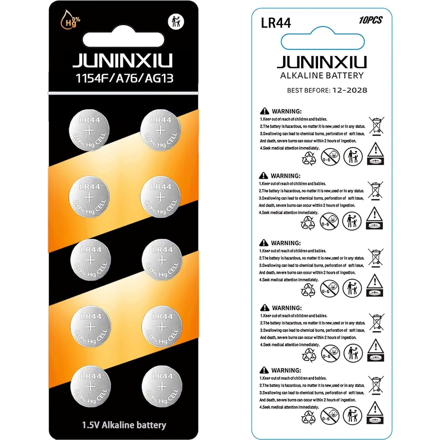 Baterías de Botón Alcalinas AG13 L1154f - 10 Unidades