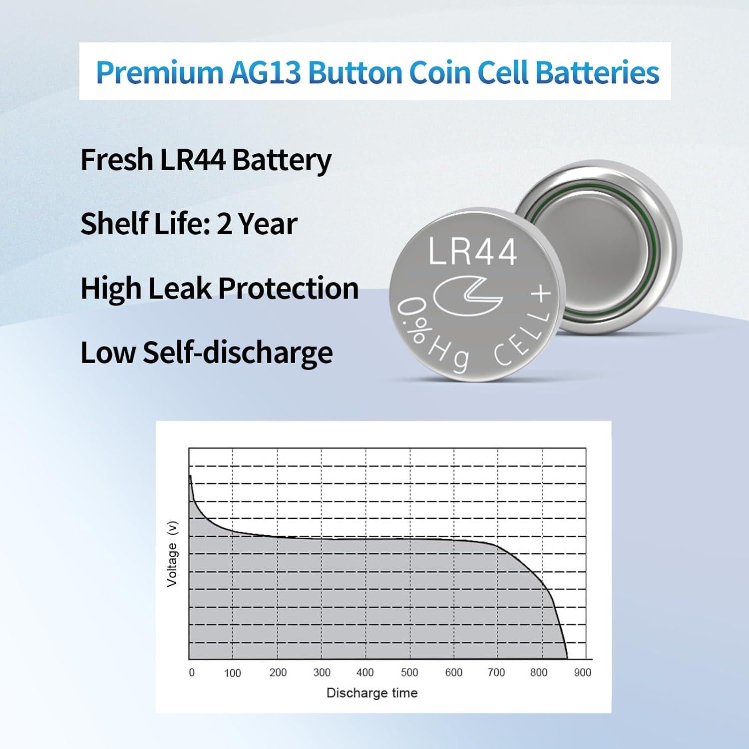 Baterías LR44 Alcalinas Fuspower 20 Unidades AG13 SR44