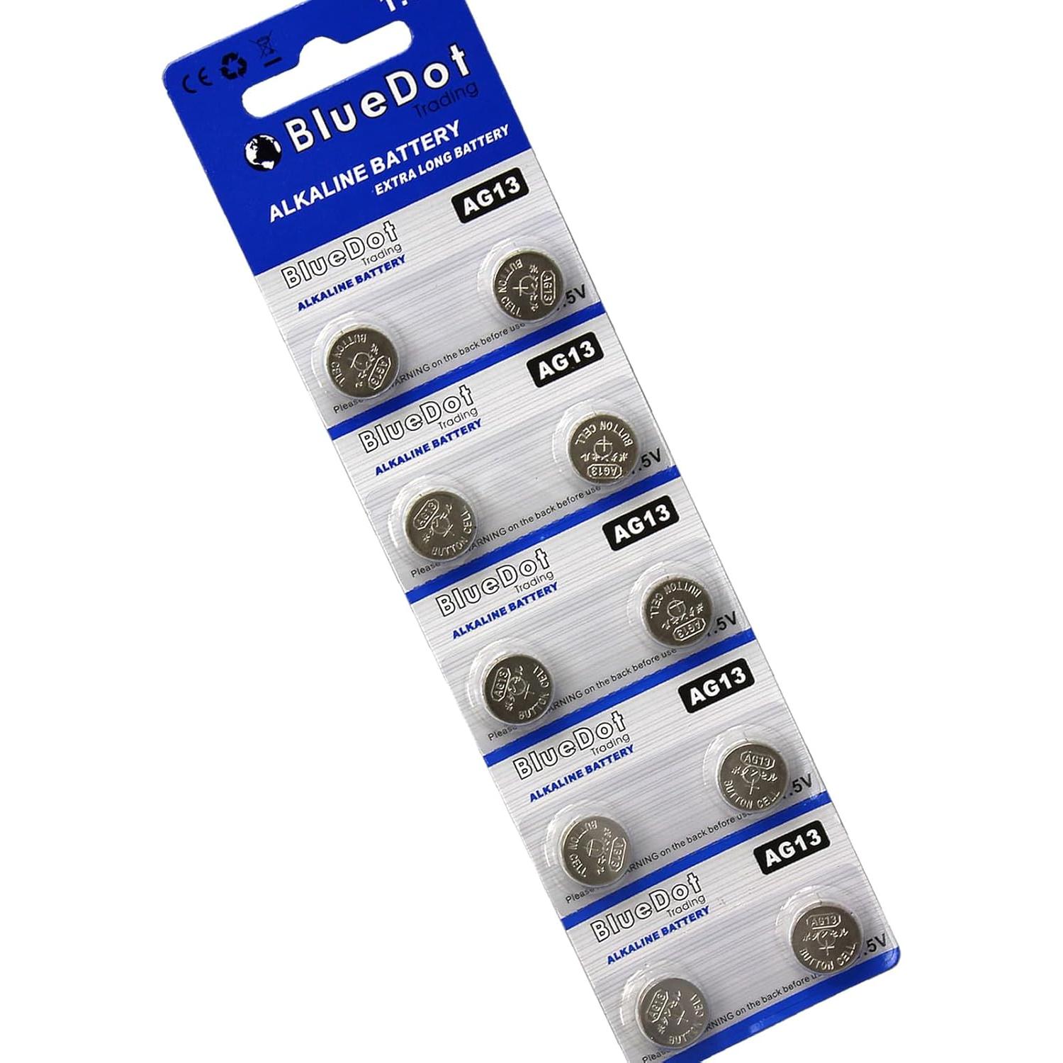 Baterías de botón AG13 BlueDot Trading 10 unidades 1.5V