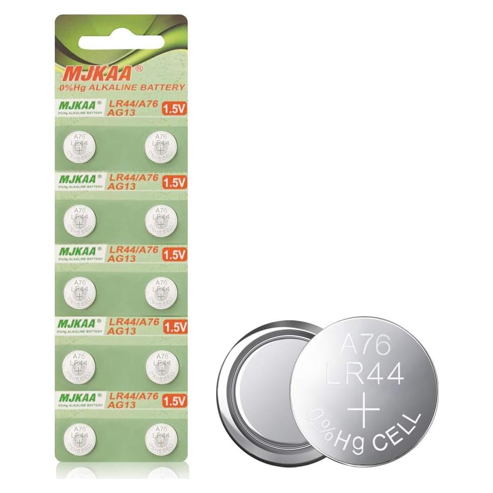 Baterías Alcalinas AG13 MJKAA 1.5V Paquete de 10 - LR44