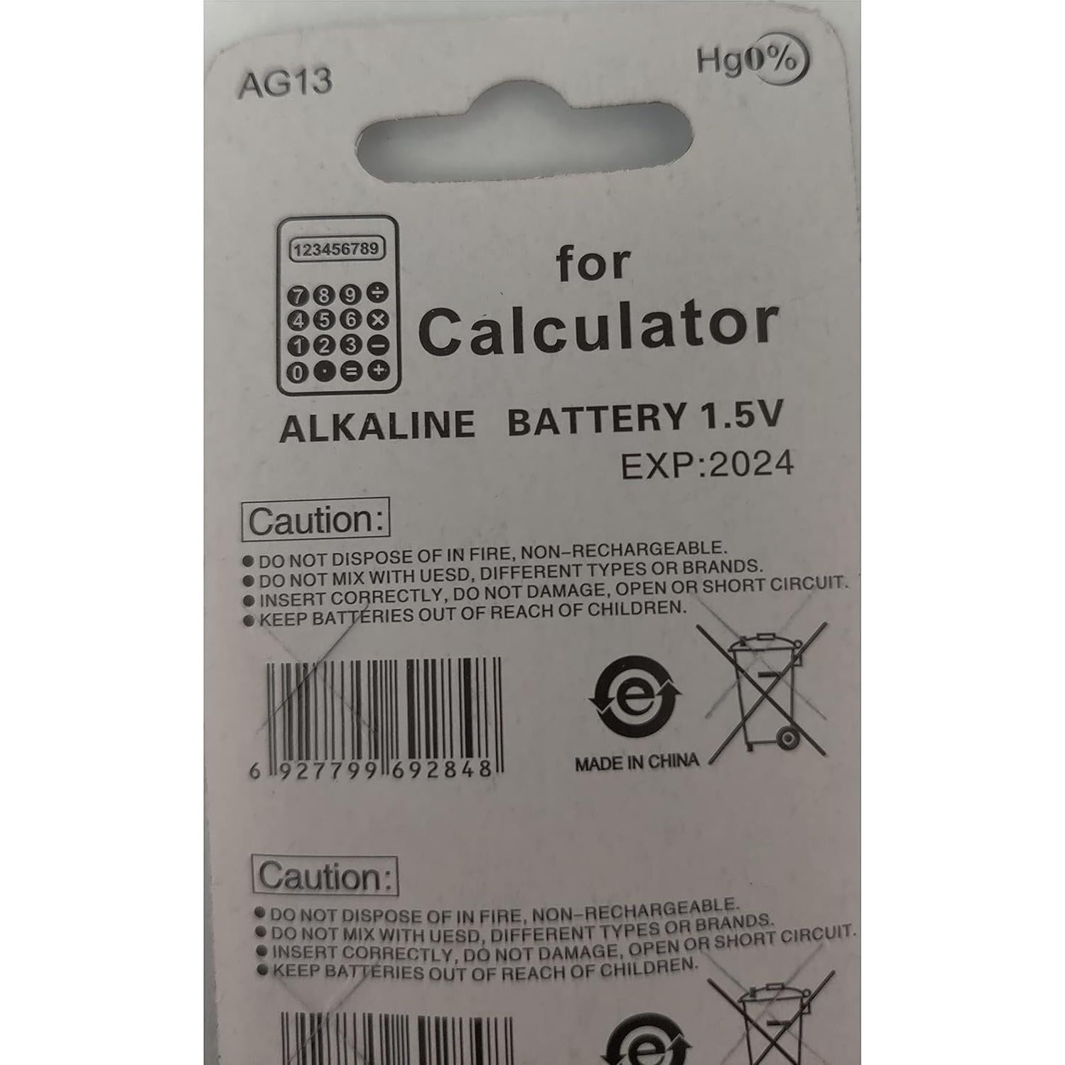 Baterías de Botón Alcalinas Super LR1154 AG13 1.5V - 10 PCS