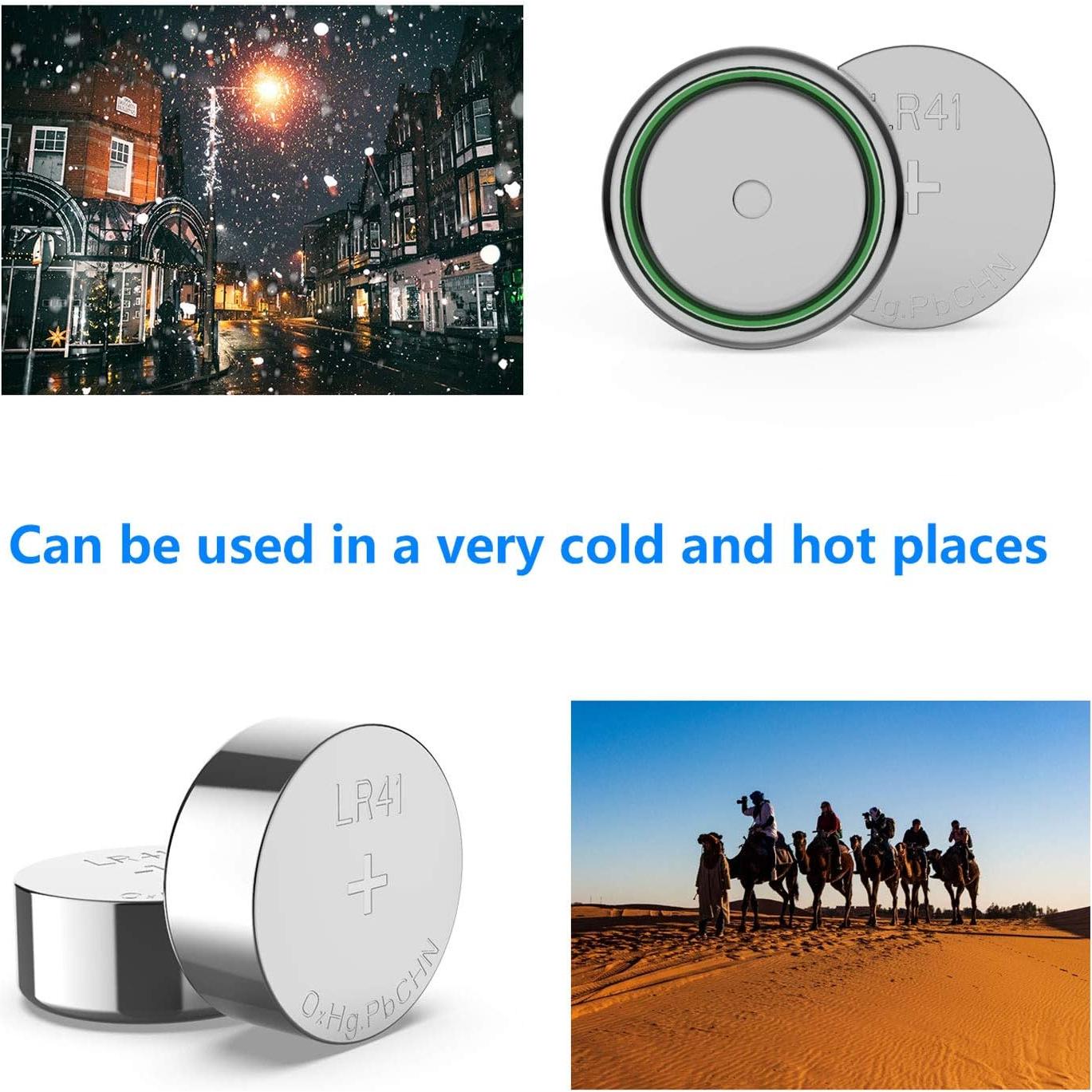 Baterías LR41 POWEROWL 40 Piezas Alcalinas 1.5V AG3