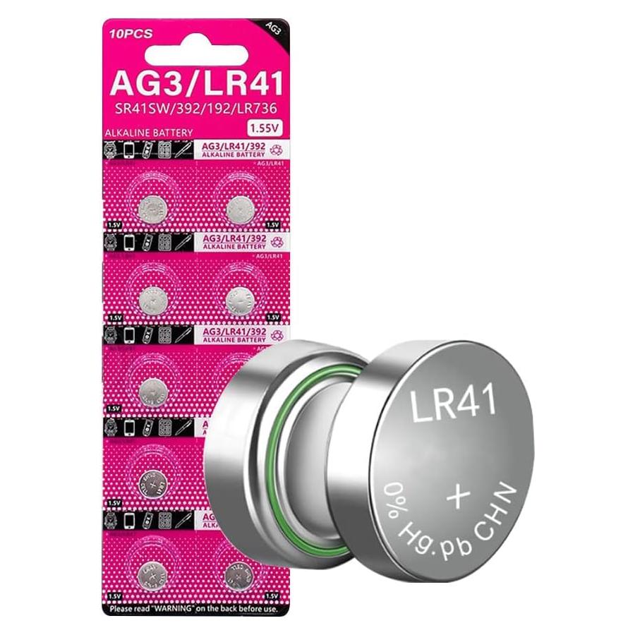 Baterías de botón AG3 LR41 Cotchear 10pcs 1.55V Alta Calidad