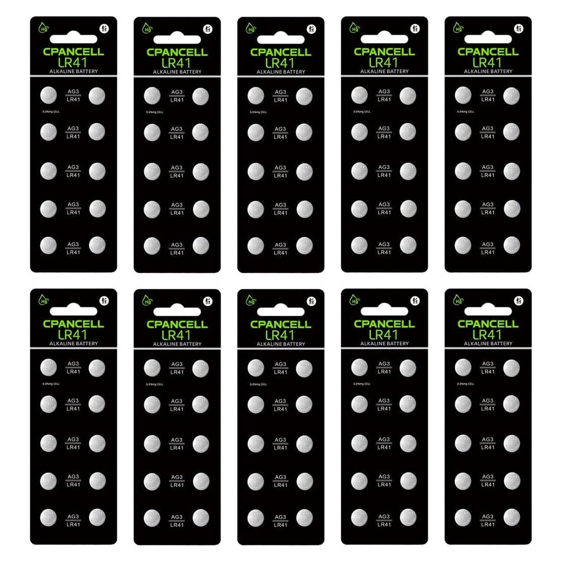 Paquete de 100 Baterías LR41 Alcalinas CPANCELL 1.5V