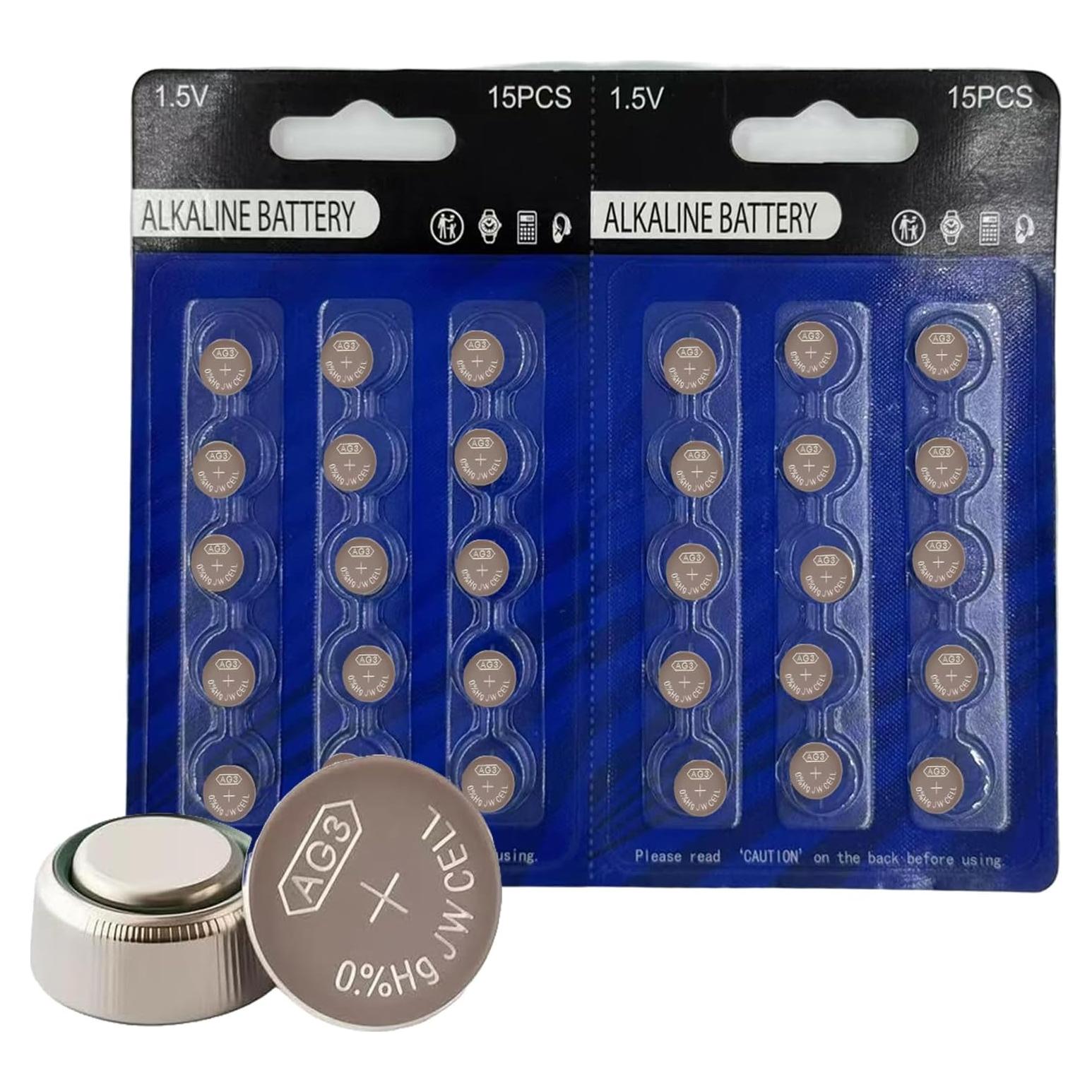 Baterías de botón Youchen LR41 AG3 30 Pack 1.5V Alcalinas