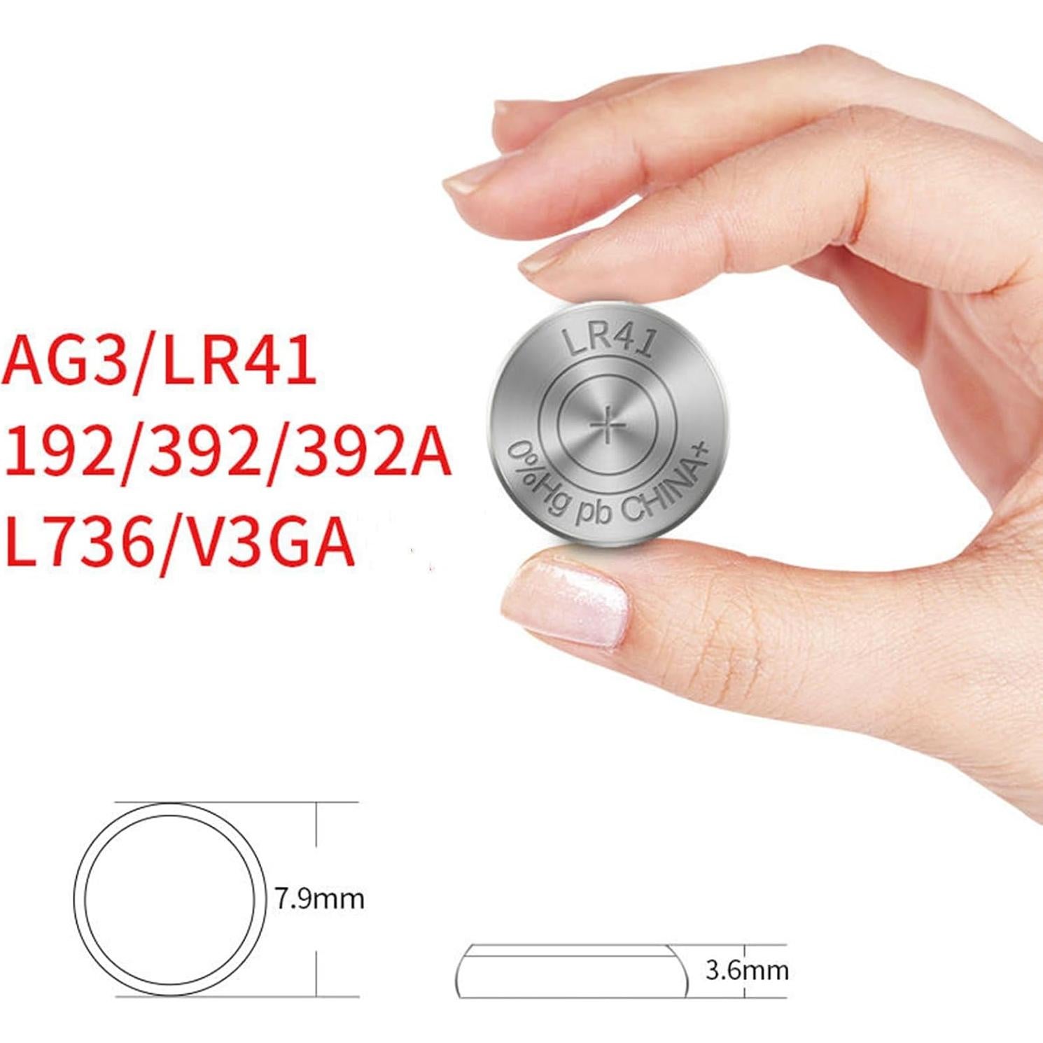 Baterías de Botón SKOANBE LR41 10 Piezas 1.5V Alta Calidad