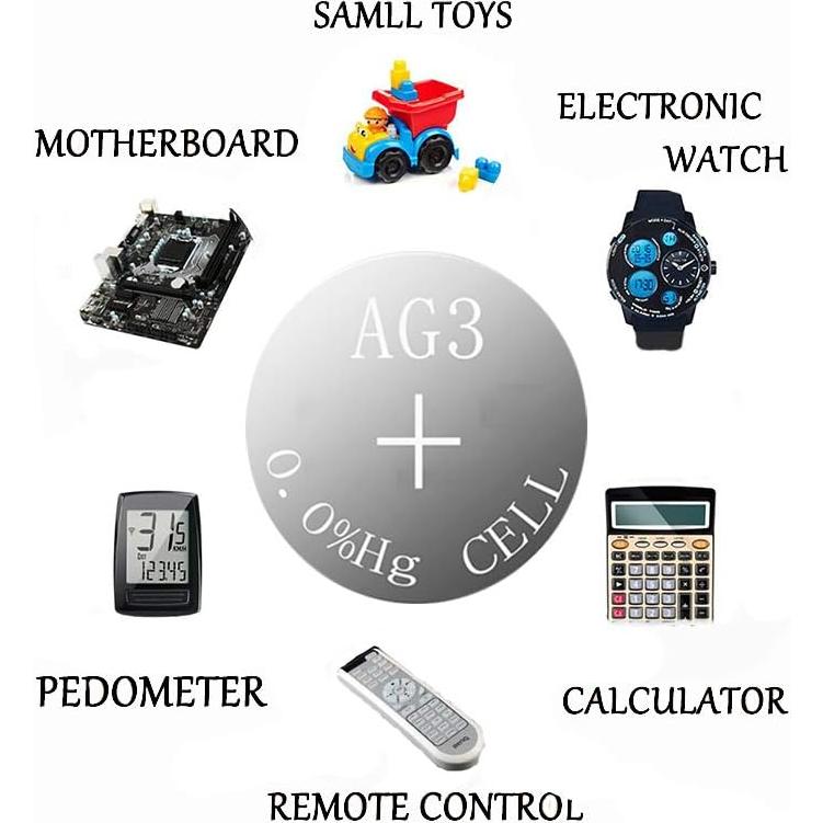 Baterías de Botón Alcalinas SKOANBE LR41 50PCS para Relojes y Juguetes