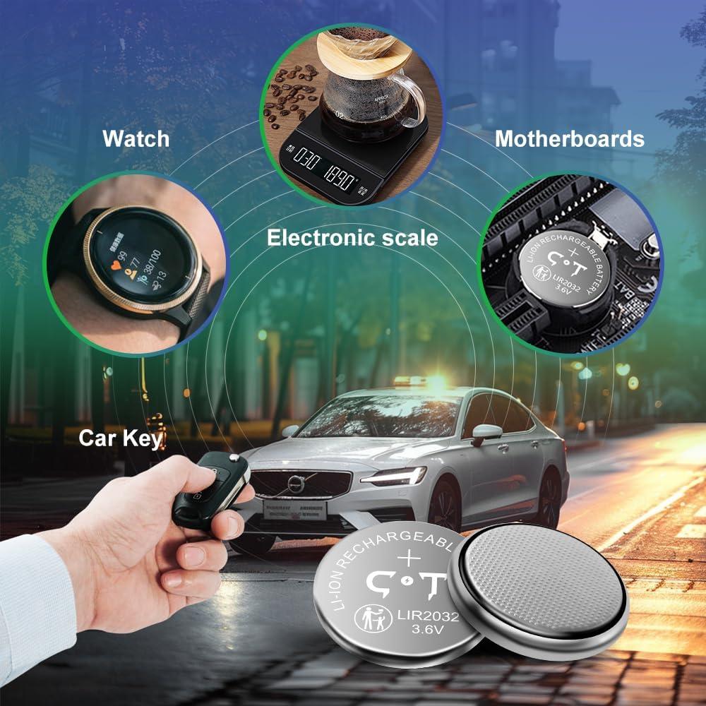 Baterías Recargables LIR2032 CTYOUNG 3.6V 4 Piezas