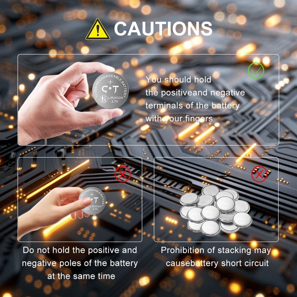 Baterías Recargables CTYOUNG LIR2032H 3.7V 70mAh 4 Pack