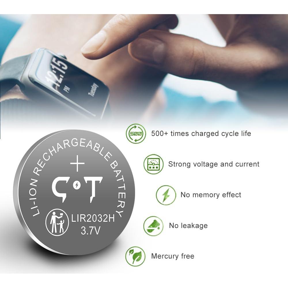 Batería Recargable LIR2032H 4pcs 3.7V 70mAh para Llave