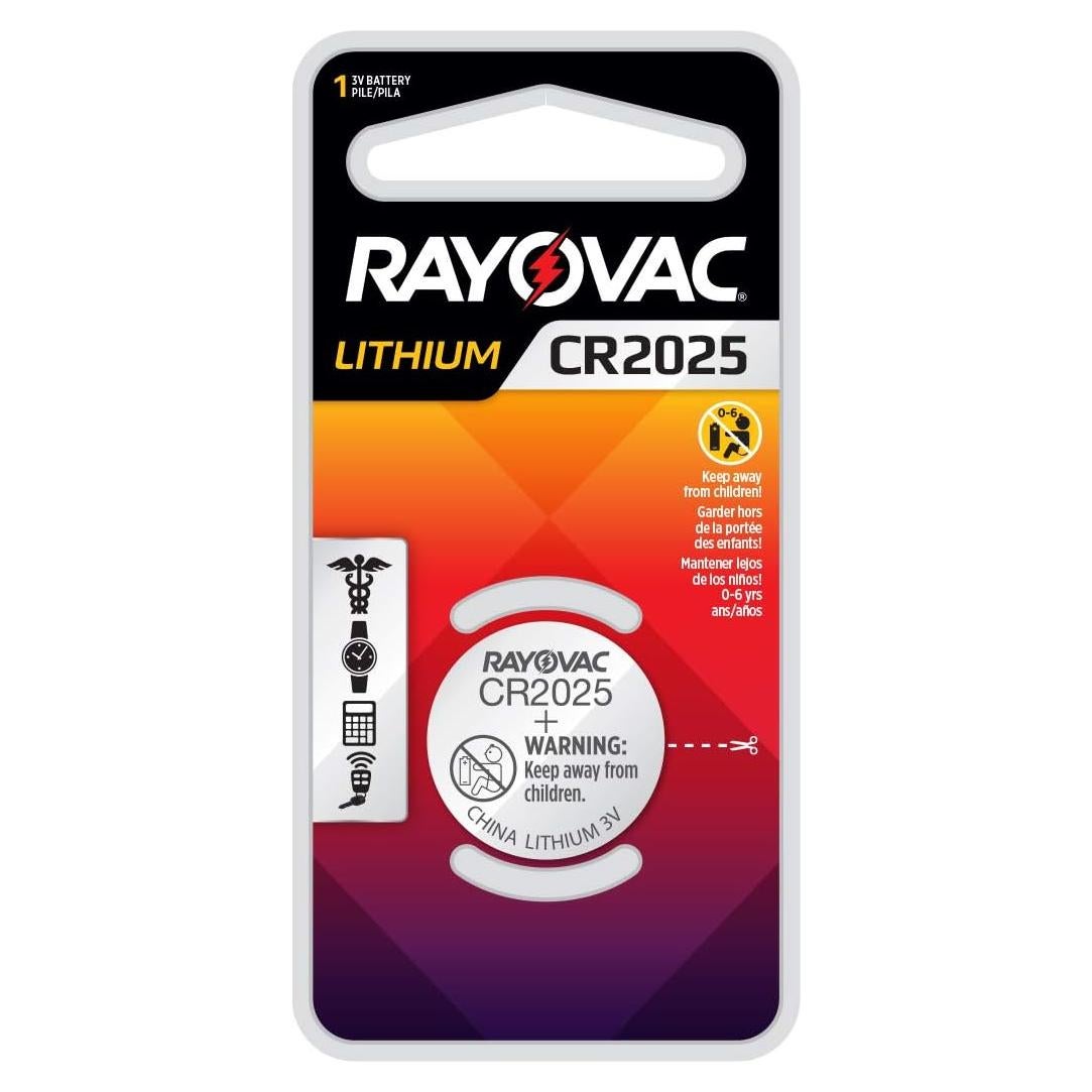 Baterías de Moneda de Litio Rayovac CR2025 3V - 1 Paquete