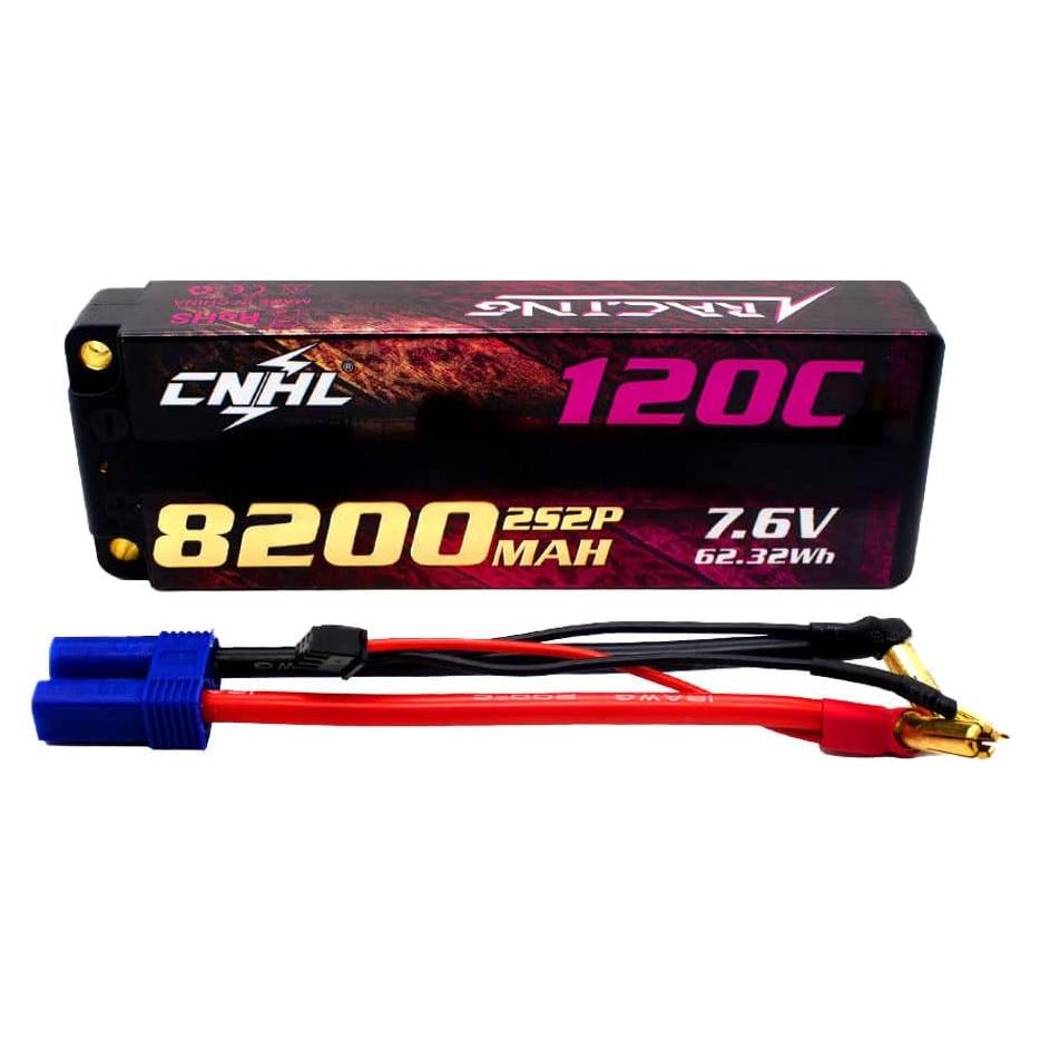 Batería Lipo CNHL 2S 8200mAh 7.6V 120C con Conector EC5