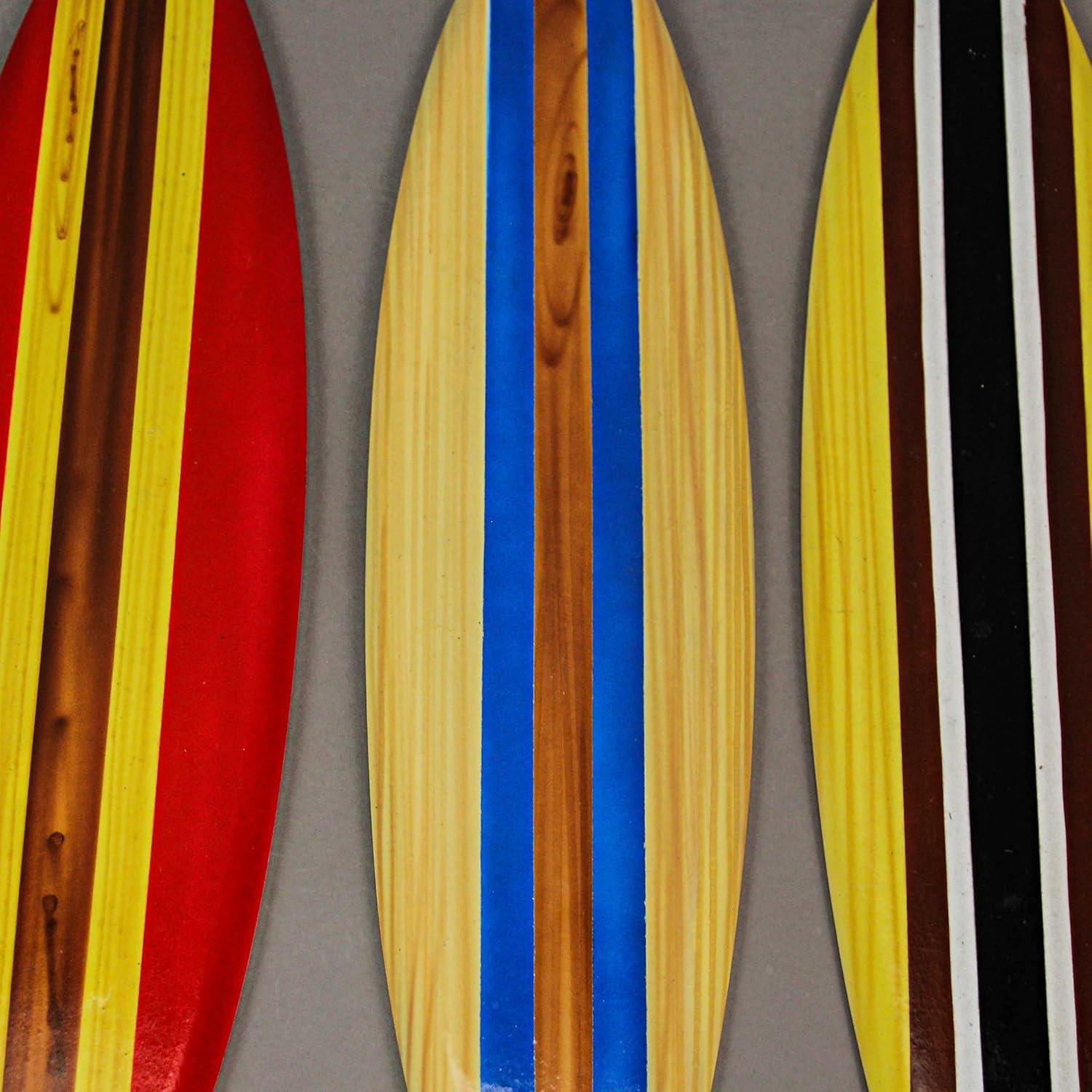 Conjunto 3 Esculturas de Surf Madera Zeckos 40,64 cm