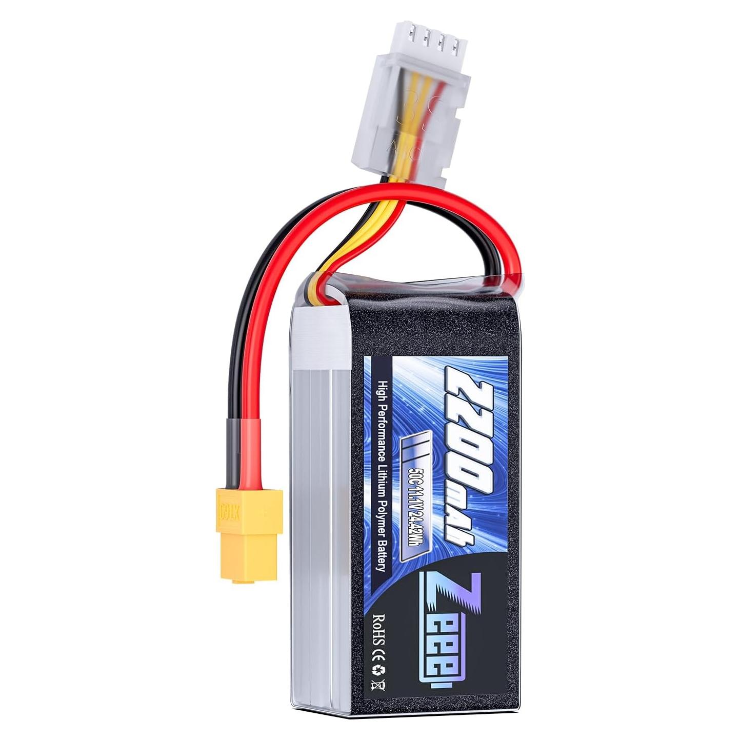 Batería Lipo Zeee 3S 2200mAh 11.1V 50C con conector XT60