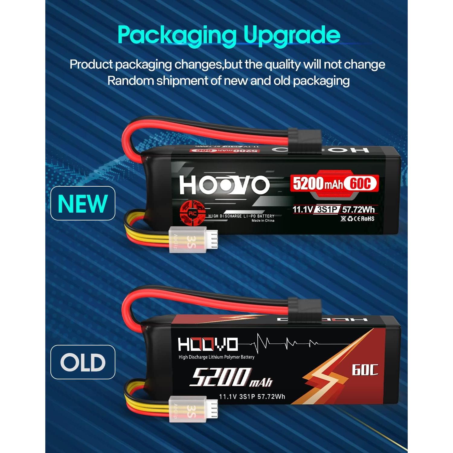 Batería LiPo HOOVO 11.1V 5200mAh 60C para RC