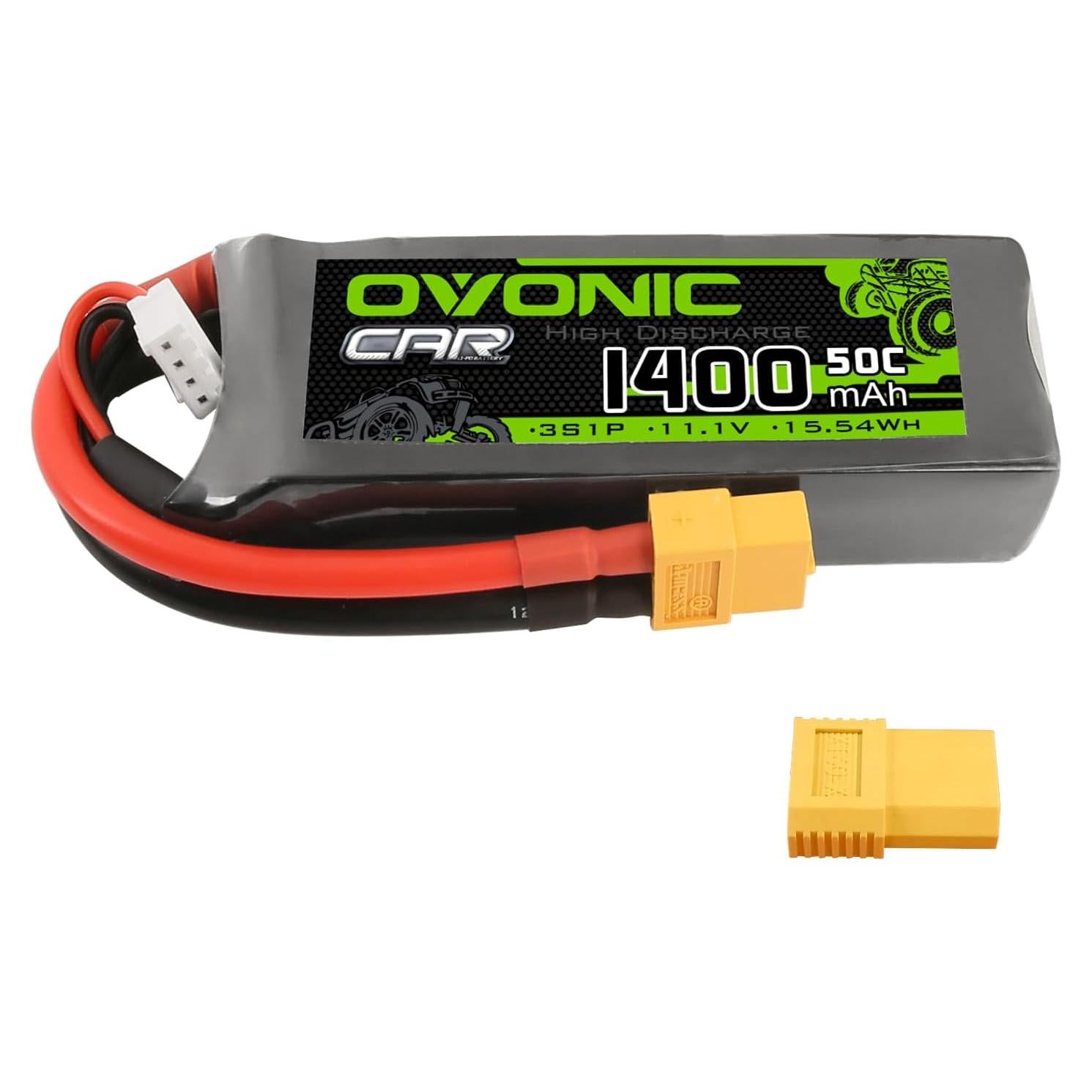 Batería Lipo OVONIC 3S 50C 1400mAh 11.1V XT60 para RC
