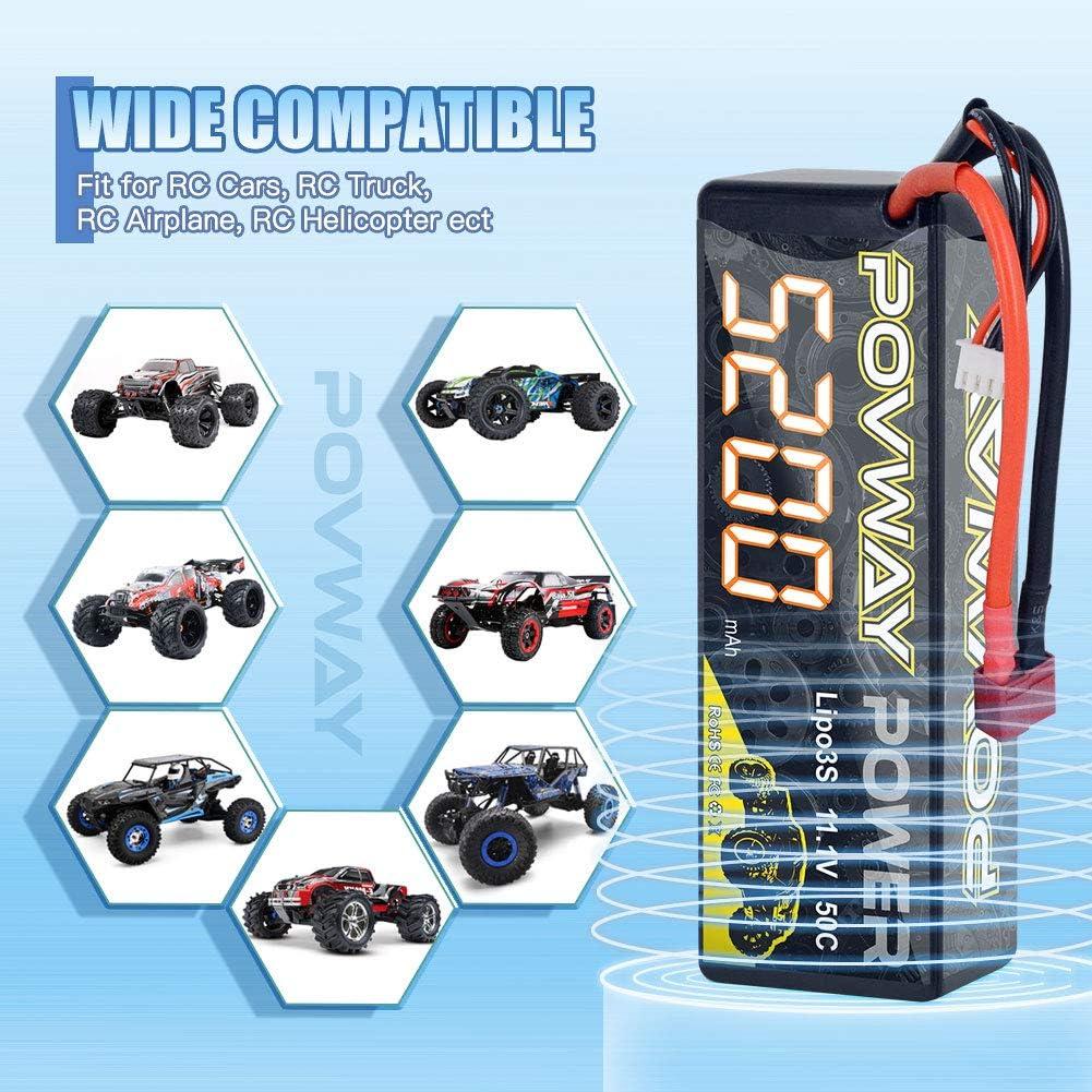 Batería Lipo 3S 5200mAh 11.1V 50C POVWAY - 2 Paquetes
