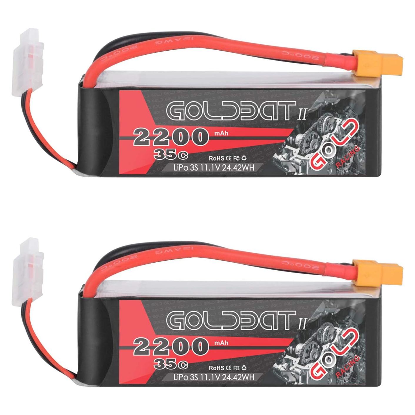 Batería Lipo GOLDBAT 3S 2200mAh 11.1V 35C XT60 para Dron RC