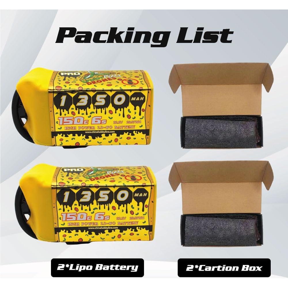 Batería Lipo CNHL 1350mAh 6S 22.2V 150C XT60 para RC