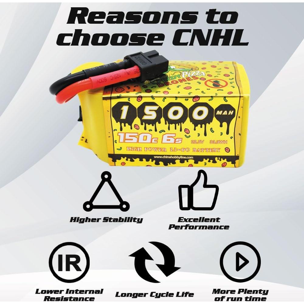 Batería Lipo CNHL Speedy Pizza 1500mAh 6S 22.2V 150C XT60