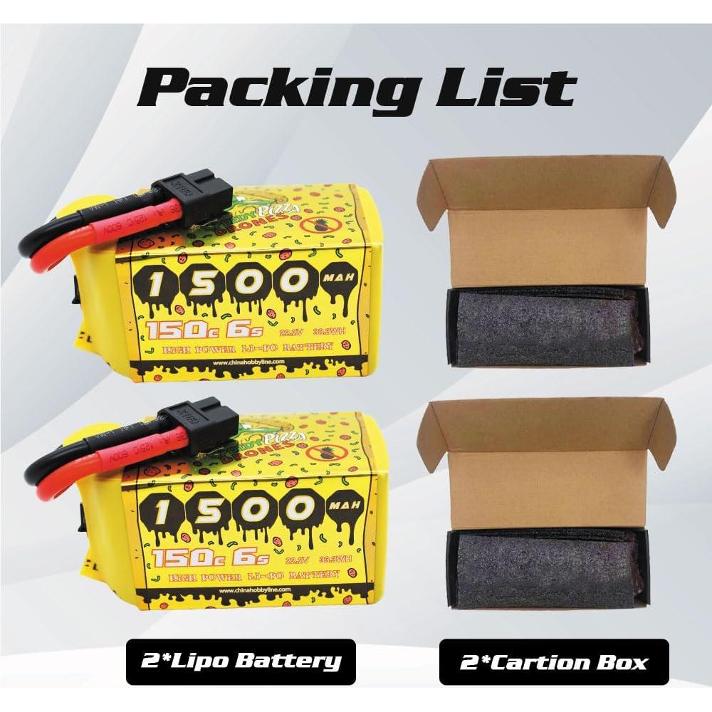 Batería Lipo CNHL Speedy Pizza 1500mAh 6S 22.2V 150C XT60
