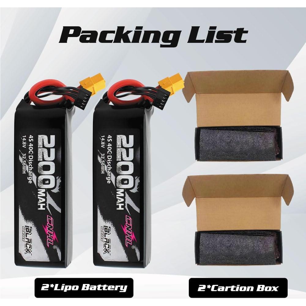 Batería Lipo CNHL 2200mAh 4S 14.8V 40C XT60 para RC